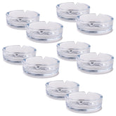 Kuber Industries Decorative Ash tray Stylish|Round Shape Pack of 10 (Transparent)